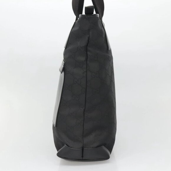 GUCCI GG Canvas Tote Bag Outlet Black Silver 180450 Auth ep10324 - Picture 5 of 16